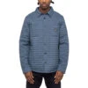 Polaire 686 Engineered Quilted Shacket Orion Blue