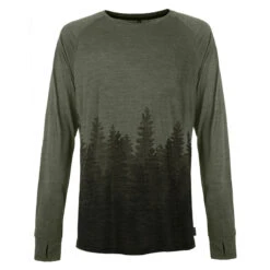 T-Shirt Merino Homme Pally’Hi Organic Skyline Ls Tee Heather Moss